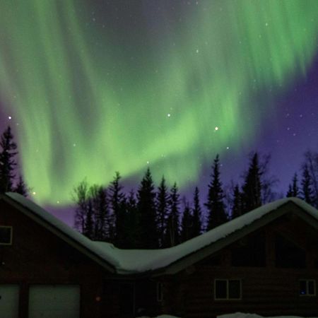 Riverside Log Cabin On-Site Aurora Viewing! North Pole المظهر الخارجي الصورة
