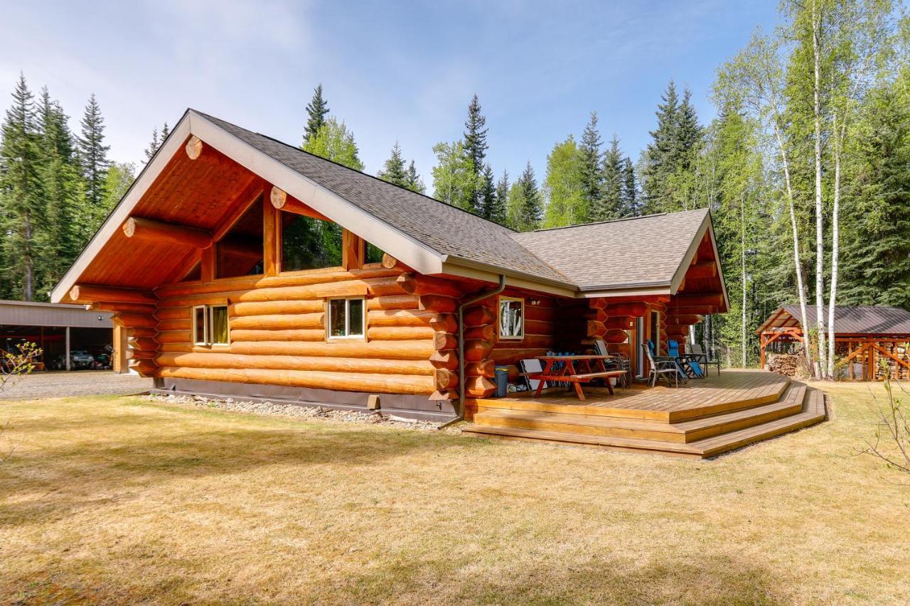 Riverside Log Cabin On-Site Aurora Viewing! North Pole المظهر الخارجي الصورة