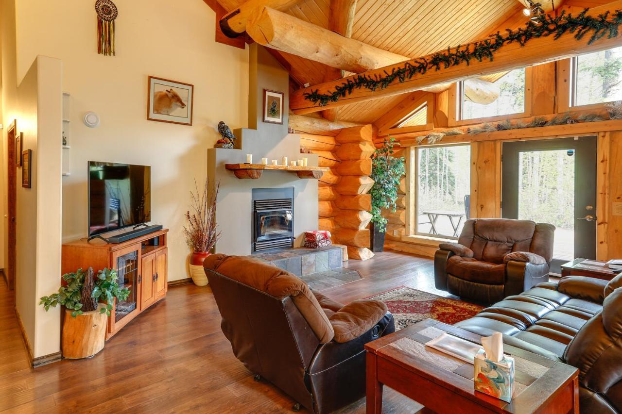 Riverside Log Cabin On-Site Aurora Viewing! North Pole المظهر الخارجي الصورة