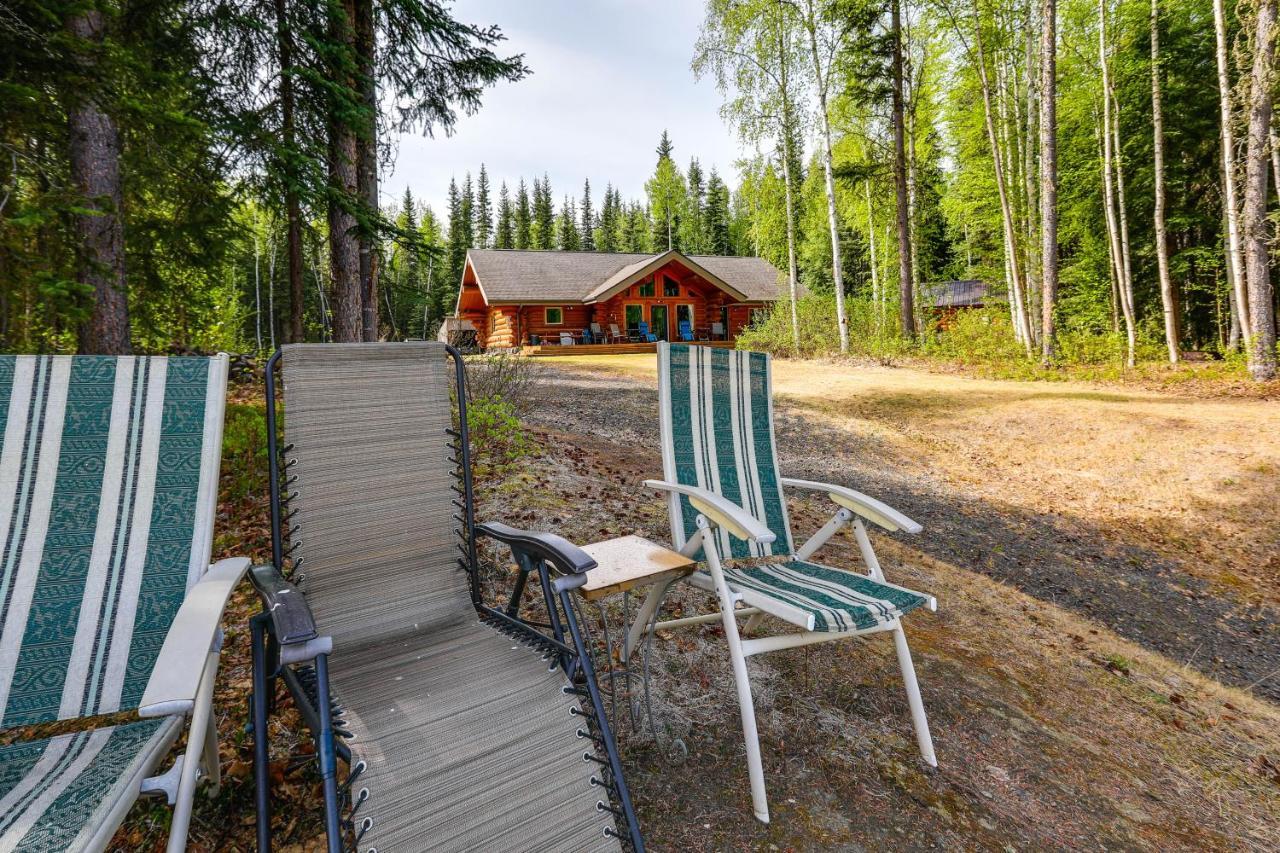 Riverside Log Cabin On-Site Aurora Viewing! North Pole المظهر الخارجي الصورة