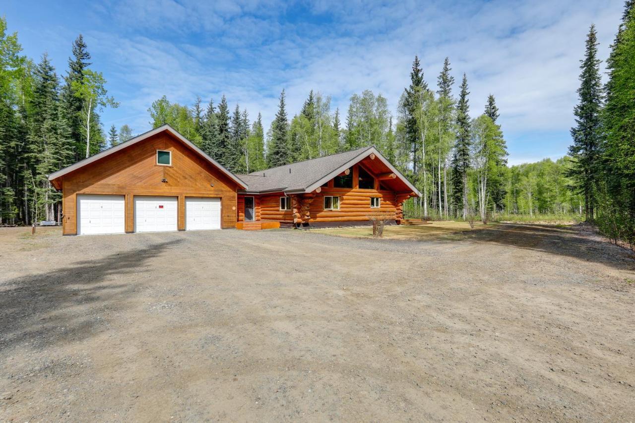 Riverside Log Cabin On-Site Aurora Viewing! North Pole المظهر الخارجي الصورة