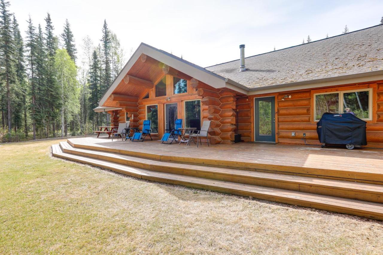 Riverside Log Cabin On-Site Aurora Viewing! North Pole المظهر الخارجي الصورة