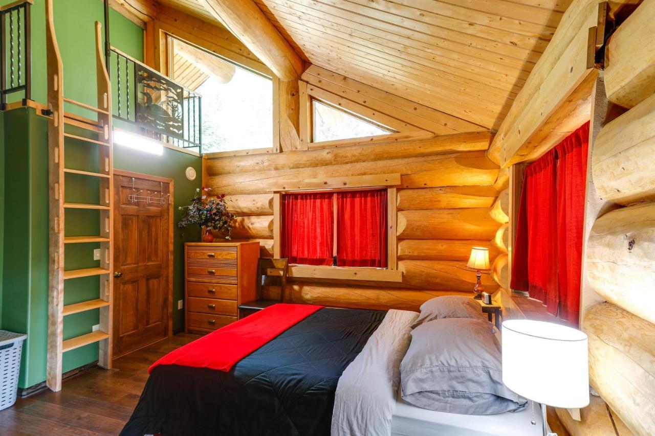 Riverside Log Cabin On-Site Aurora Viewing! North Pole المظهر الخارجي الصورة