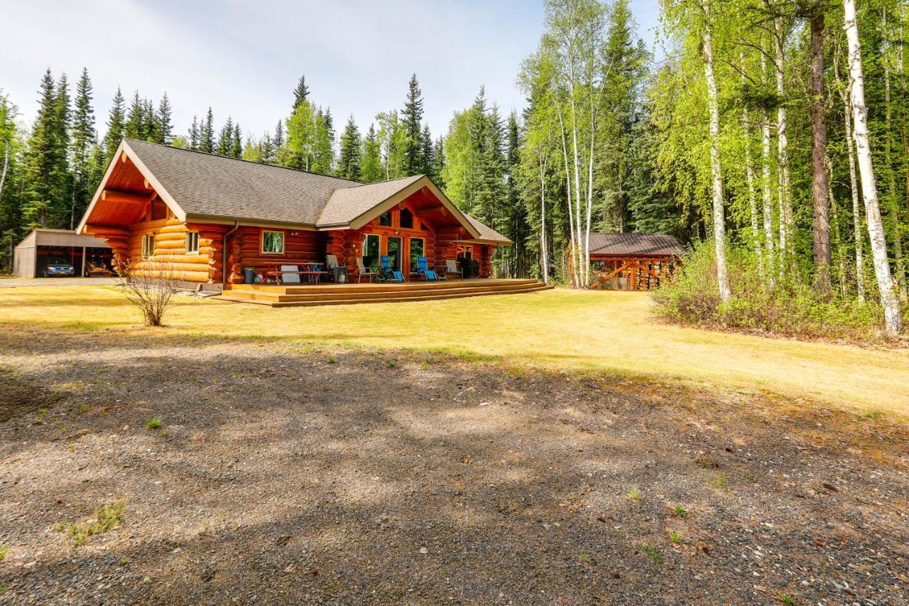 Riverside Log Cabin On-Site Aurora Viewing! North Pole المظهر الخارجي الصورة